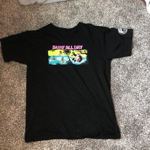 Surf all day rage all night tee, men’s medium